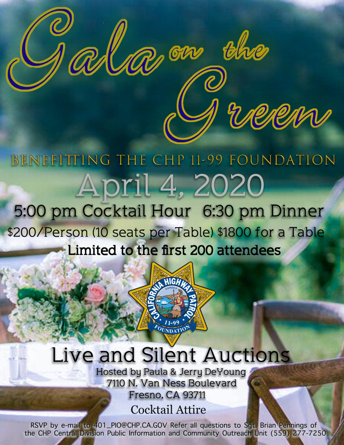 CHP Central Division's Gala on the Green_April 4, 2020 in Fresno, CA