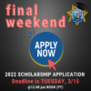 Final weekend to apply for 2022 scholarships - deadline on 3/15