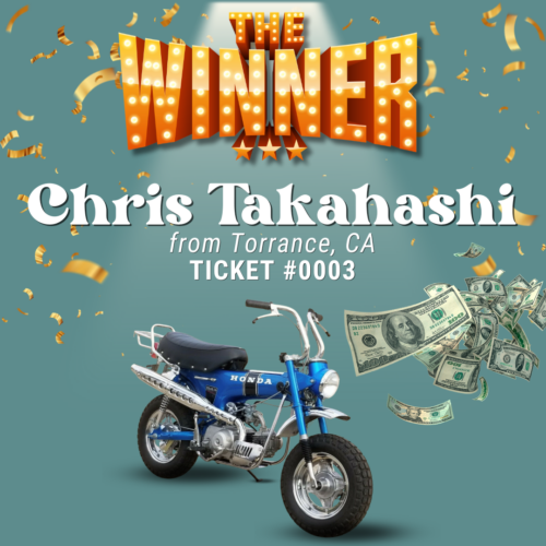 We have a winner – congrats Chris Takahashi!