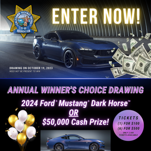 Annual Winner’s Choice Drawing: 2024 Ford Mustang Dark Horse OR $50K Cash!