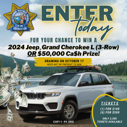 2024 Winner’s Choice Drawing – $50,000 or 2024 Jeep Grand Cherokee L (3-Row)!