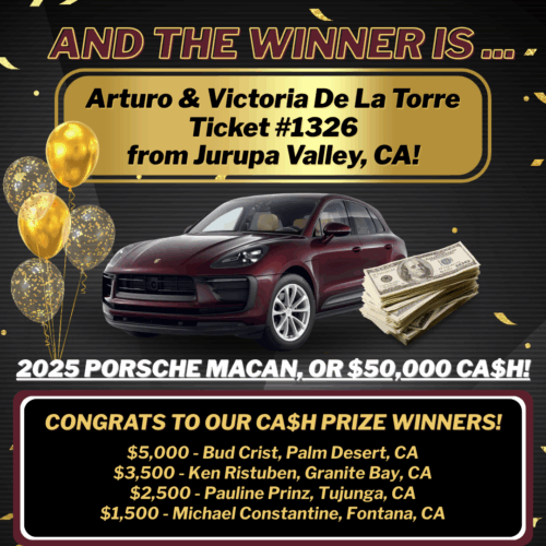 And the Grand Prize Winner of a Porsche Macan or $50K is…